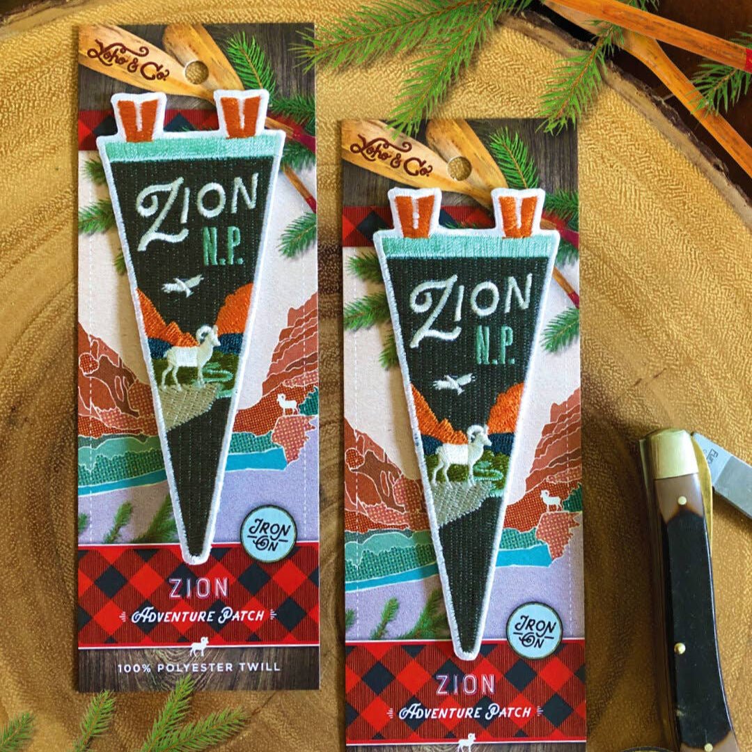 National Park and Trails Pennant Iron On Patches (Various Parks) Collection - Wander Together Outfitters