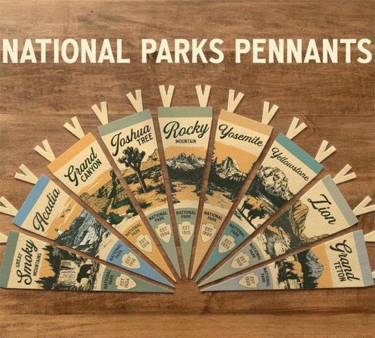 National Park Felt Pennant Collection (Various National Parks) Vertical Hang - Wander Together Outfitters