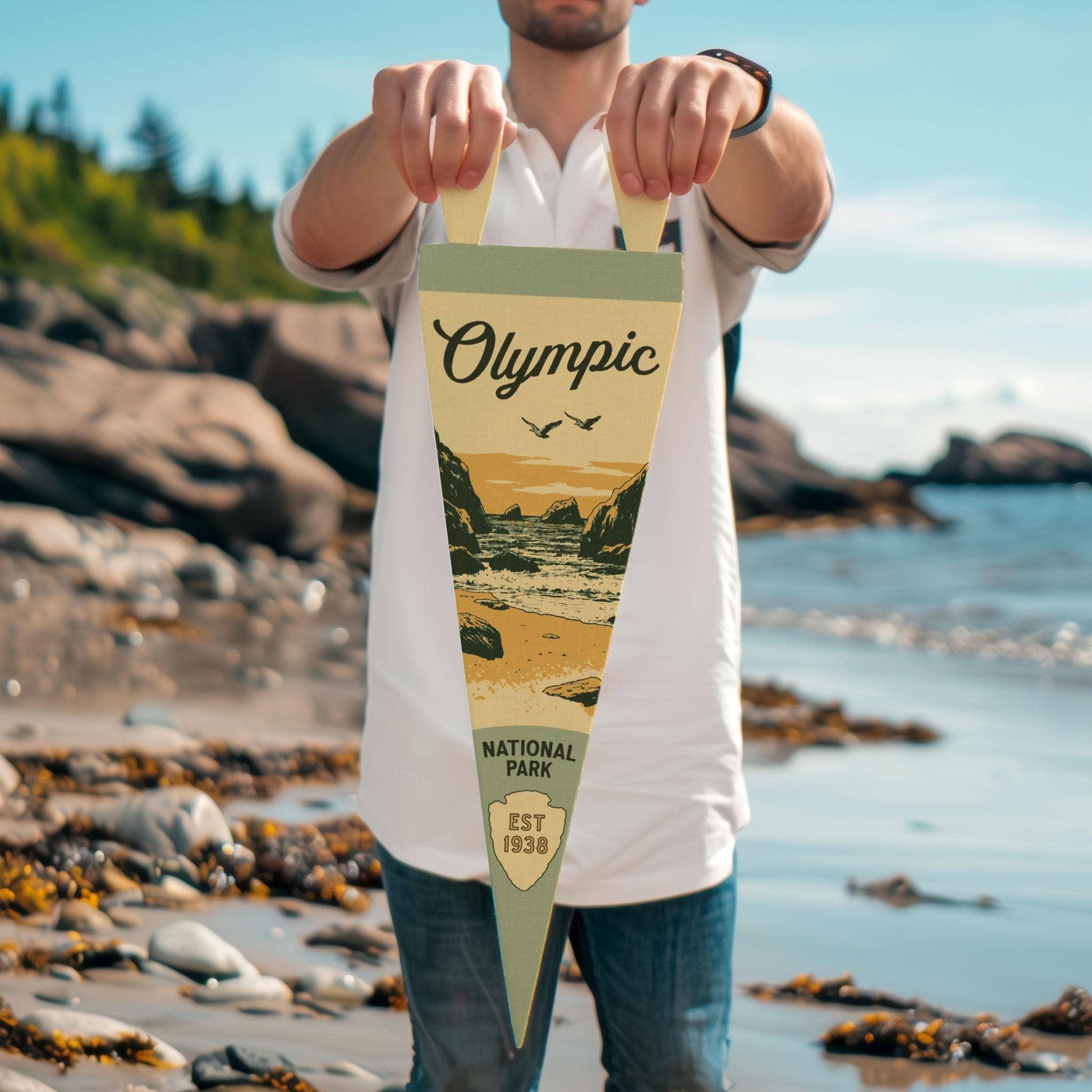 National Park Felt Pennant Collection (Various National Parks) Vertical Hang - Wander Together Outfitters