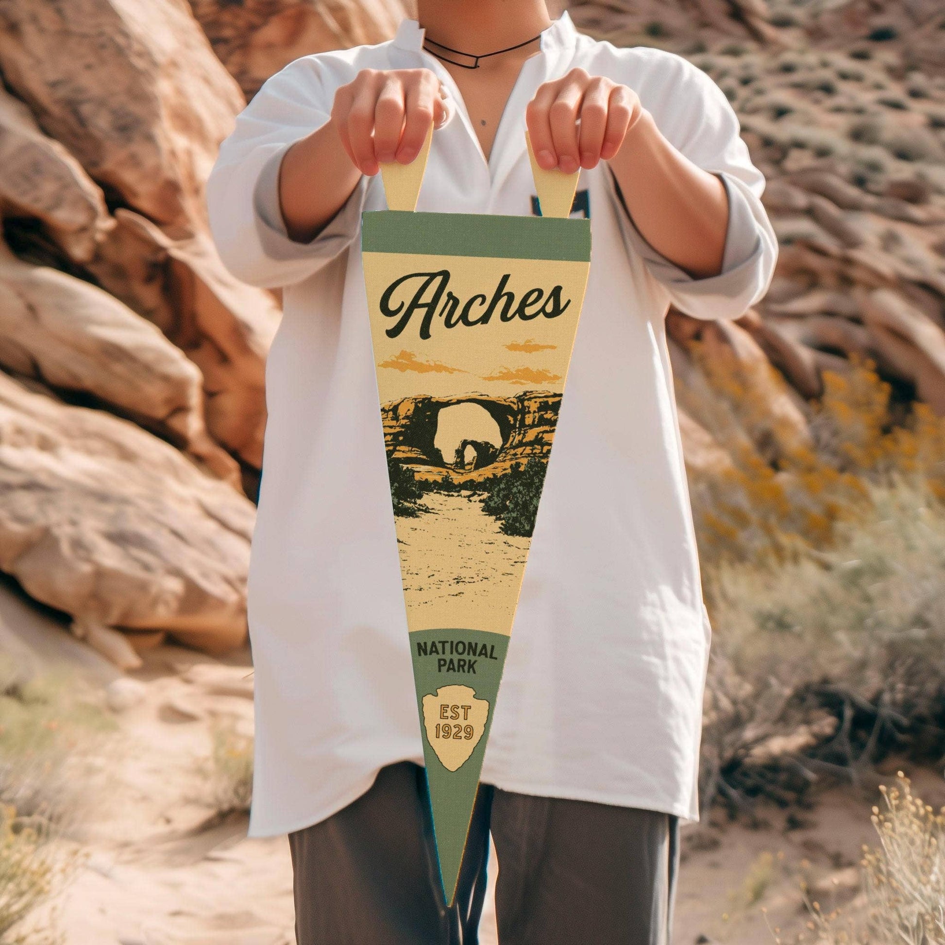 National Park Felt Pennant Collection (Various National Parks) Vertical Hang - Wander Together Outfitters