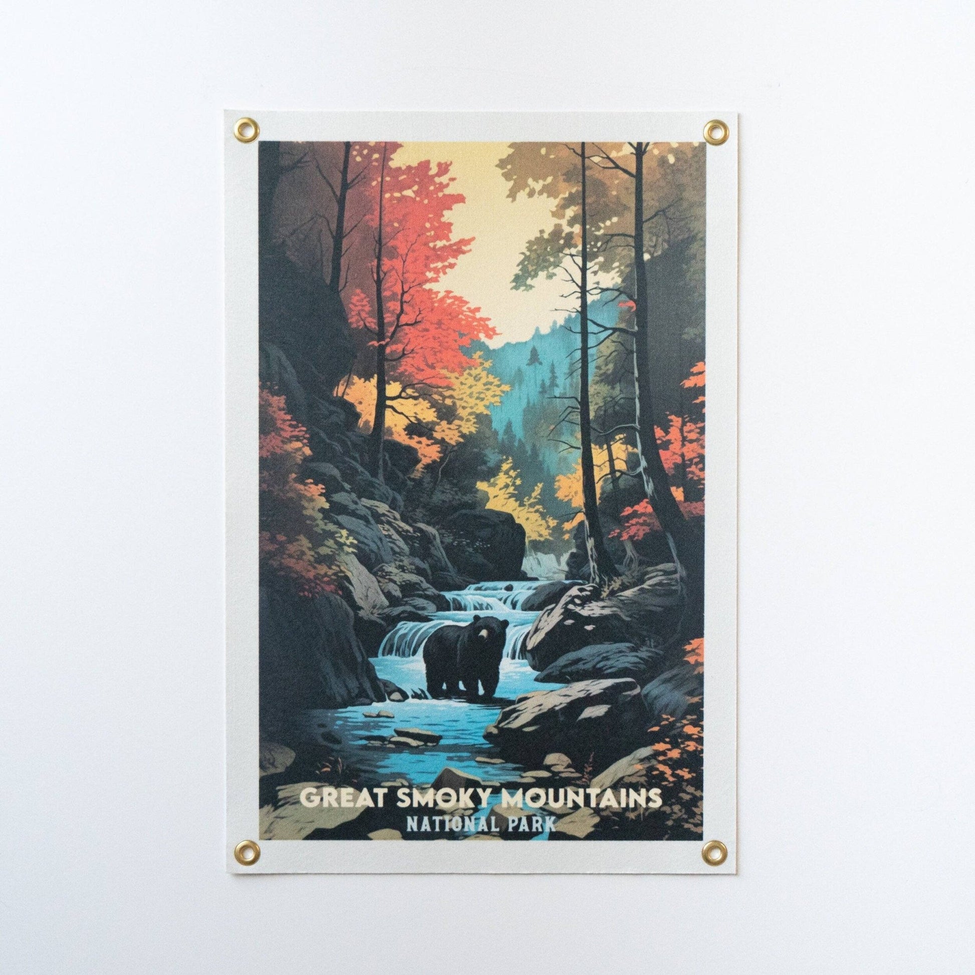 National Park Felt Print Art Banner Wall Hanging (Glacier, Yosemite, Great Smoky Mtns, Yellowstone, Zion) - Wander Together Outfitters