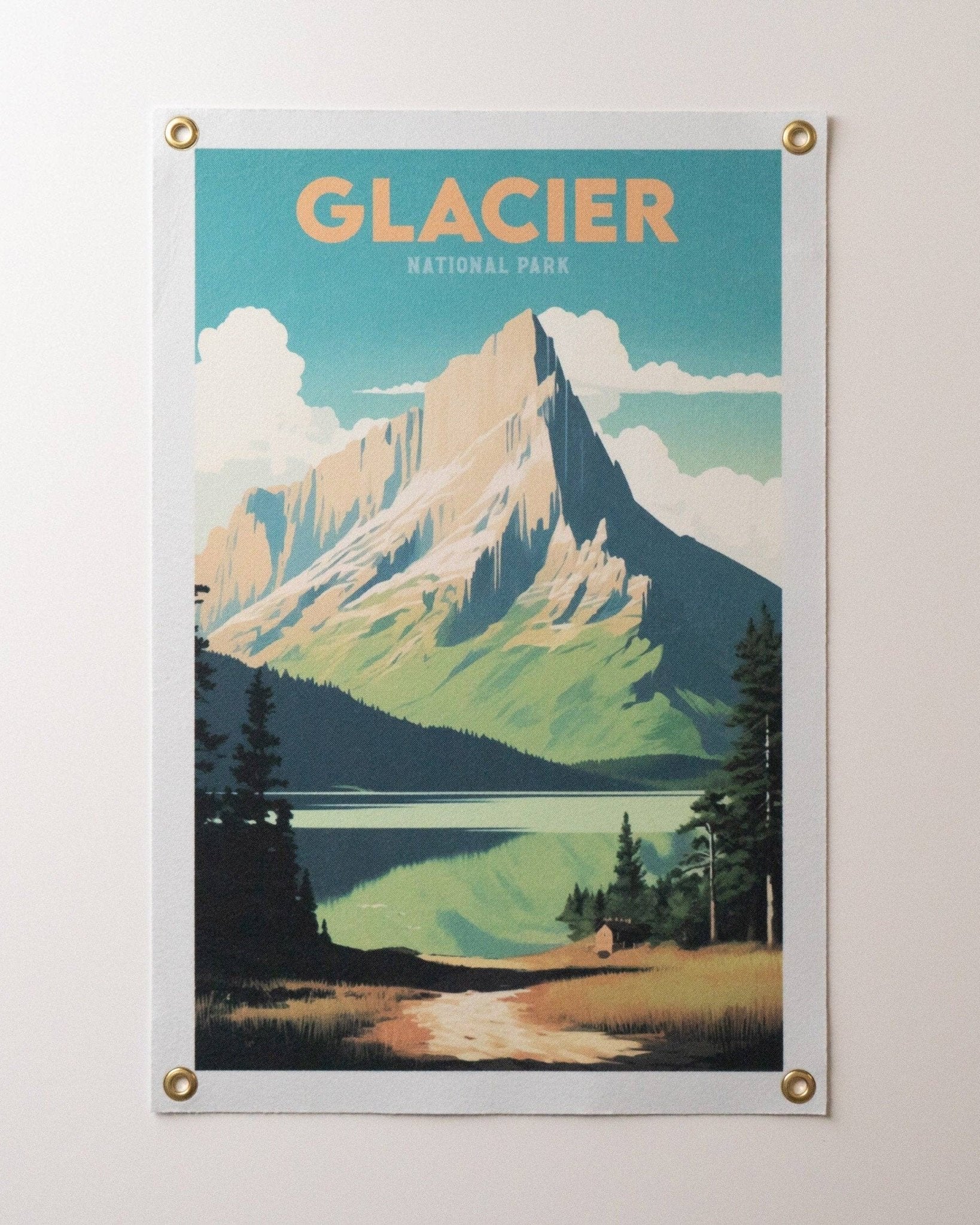 National Park Felt Print Art Banner Wall Hanging (Glacier, Yosemite, Great Smoky Mtns, Yellowstone, Zion) - Wander Together Outfitters