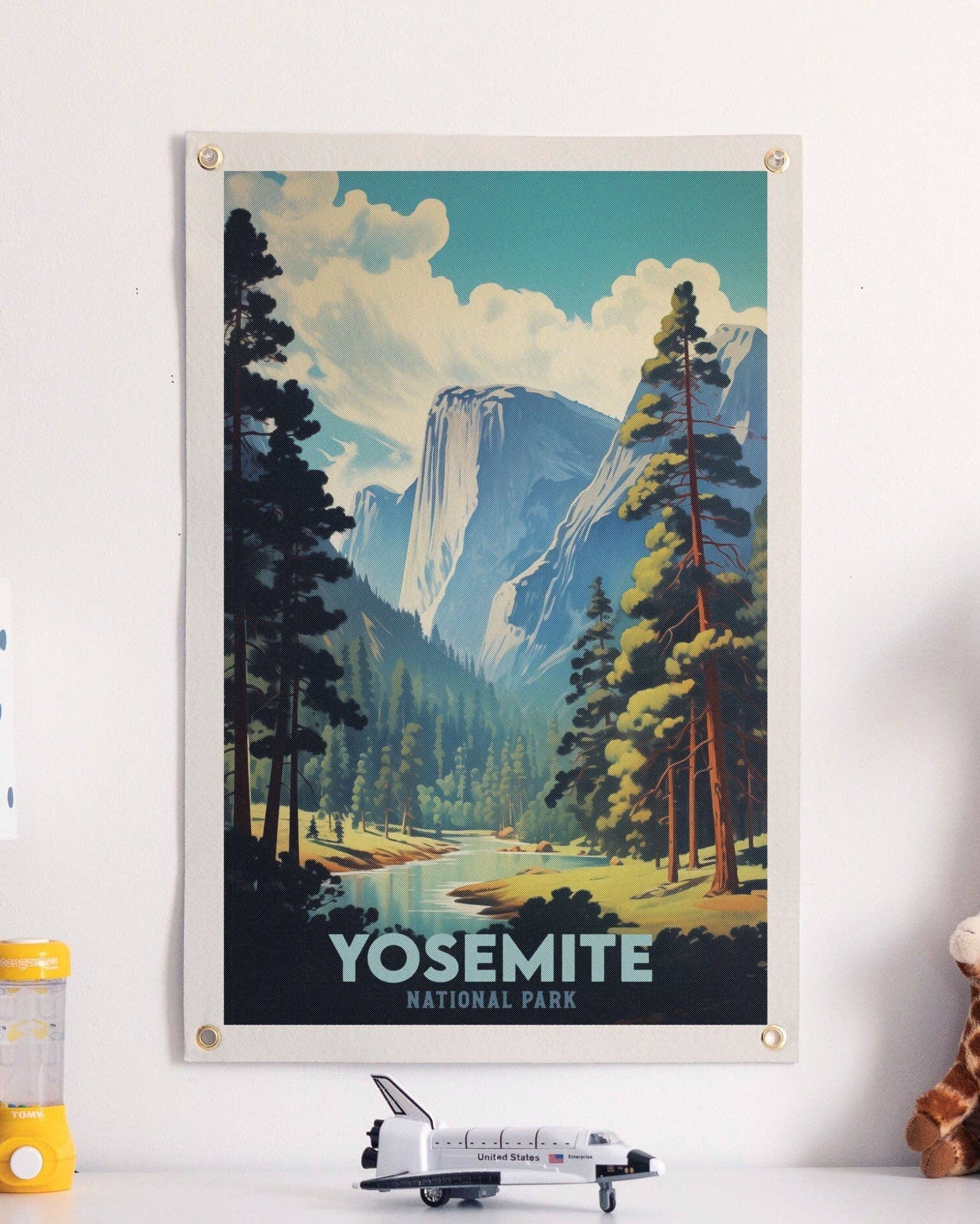 National Park Felt Print Art Banner Wall Hanging (Glacier, Yosemite, Great Smoky Mtns, Yellowstone, Zion) - Wander Together Outfitters