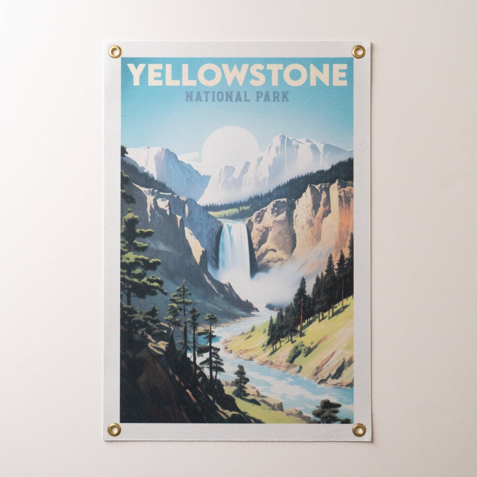 National Park Felt Print Art Banner Wall Hanging (Glacier, Yosemite, Great Smoky Mtns, Yellowstone, Zion) - Wander Together Outfitters