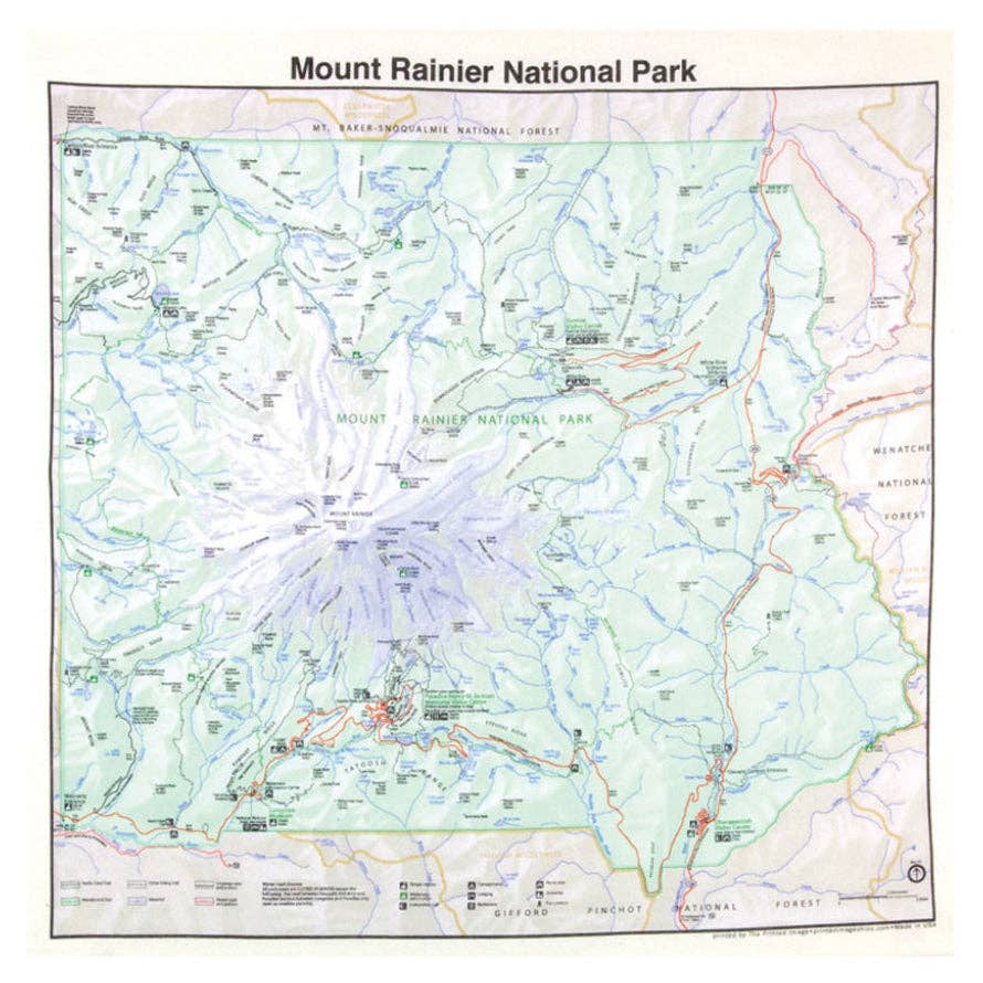 National Park & Forest Map Bandanas – 25 Options - Wander Together Outfitters