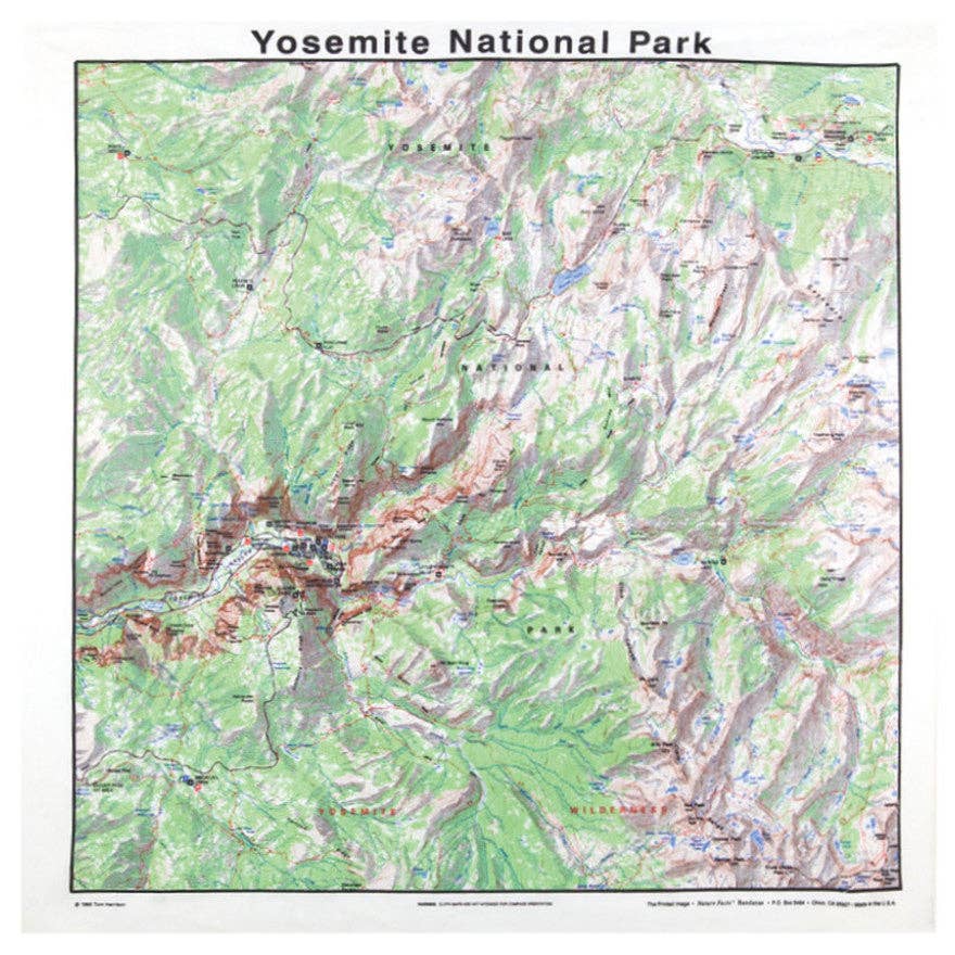 National Park & Forest Map Bandanas – 25 Options - Wander Together Outfitters