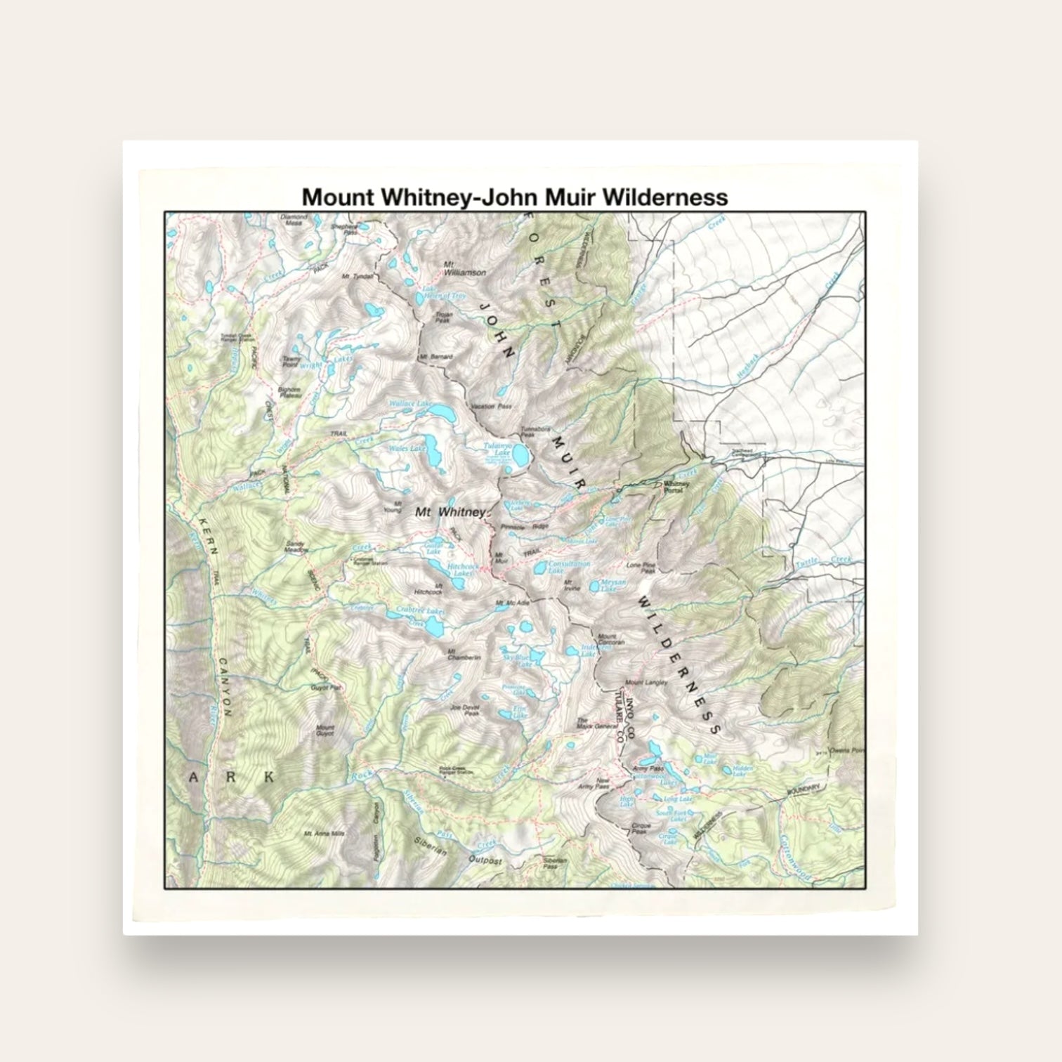 National Park & Forest Map Bandanas – 25 Options - Wander Together Outfitters