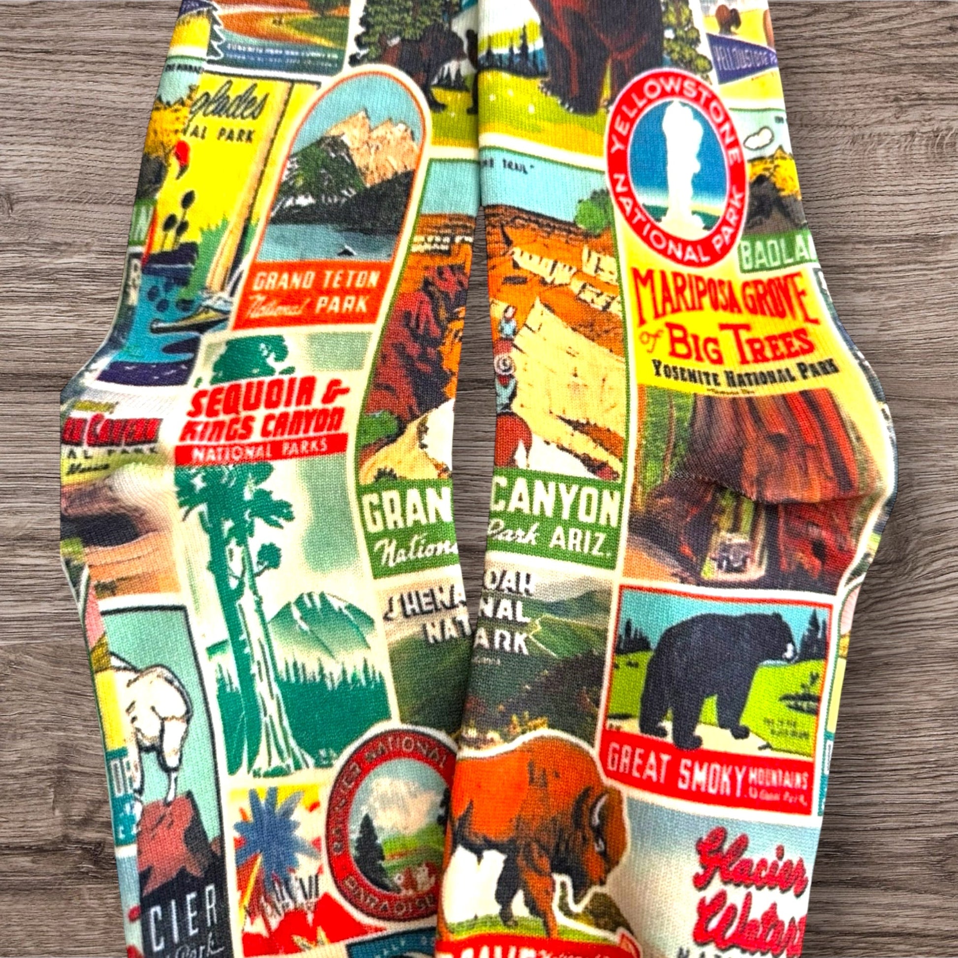 National Park Vintage Themed Unisex Socks - Wander Together Outfitters