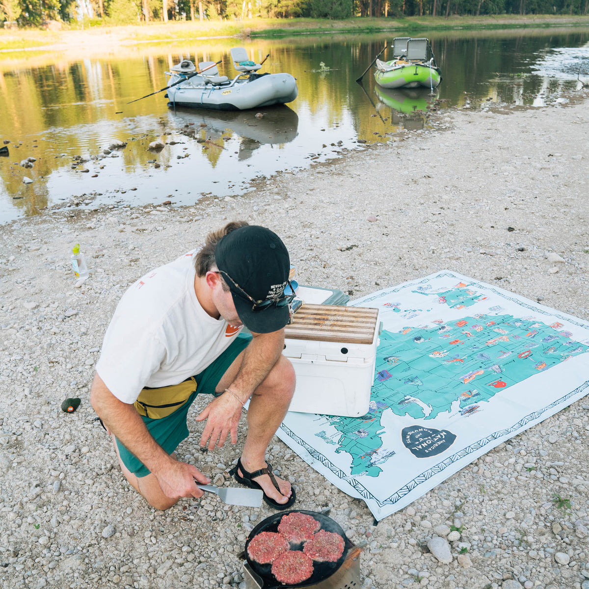 National Parks and Monuments Map Outdoor Festival Blanket: - Wander Together Outfitters