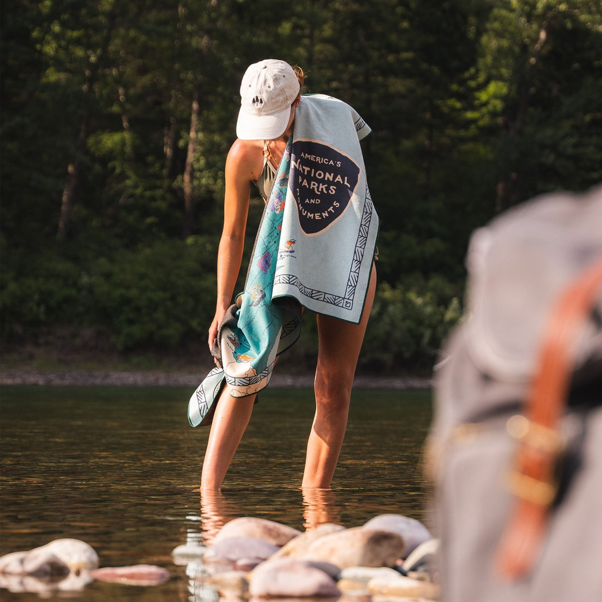 National Parks and Monuments Map Quick Dry Original Towel - Wander Together Outfitters