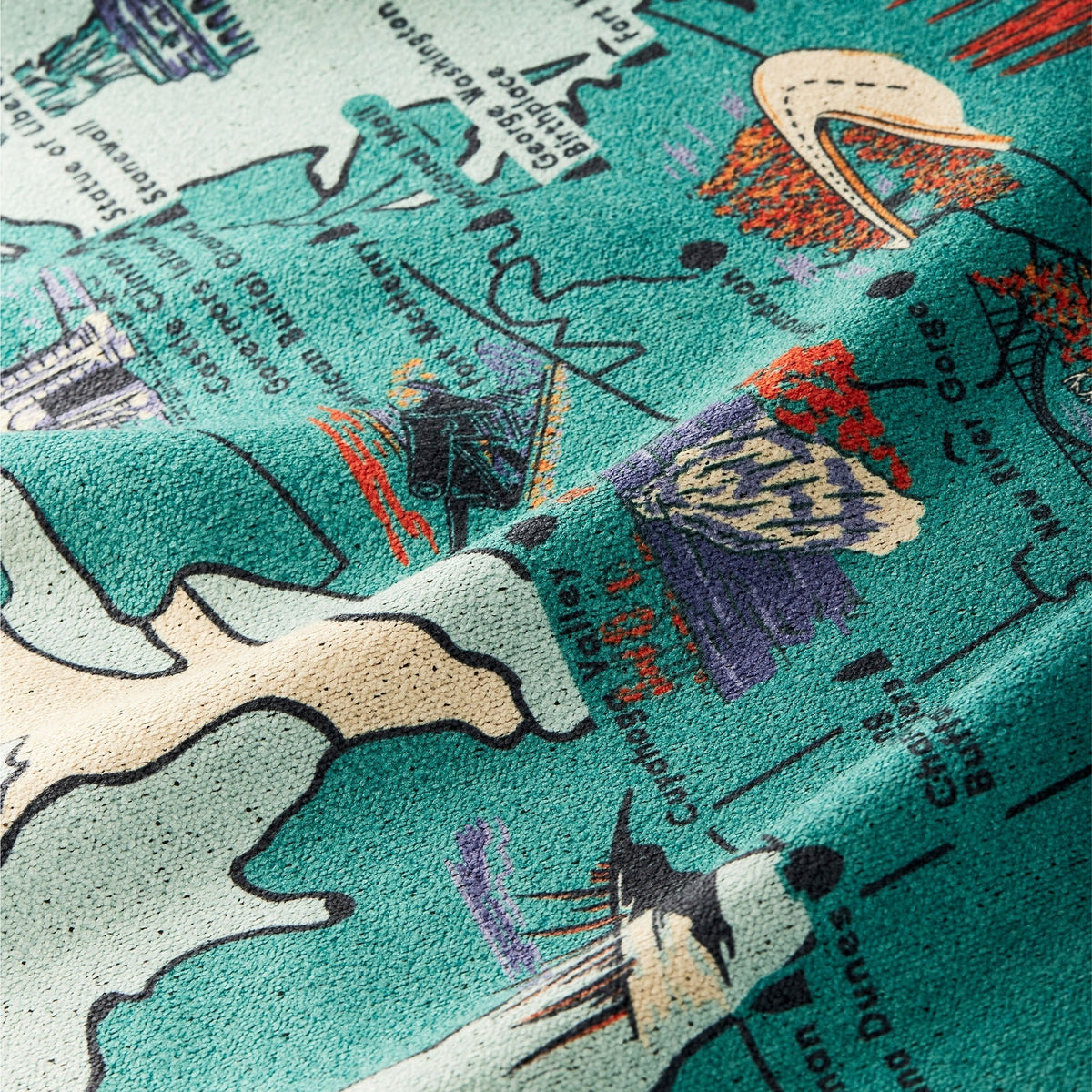 National Parks and Monuments Map Quick Dry Original Towel - Wander Together Outfitters