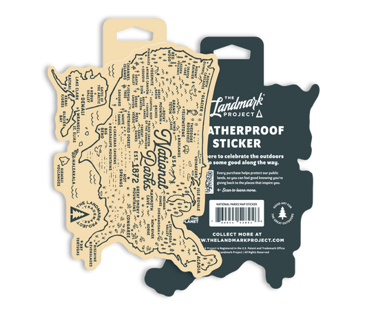 National Parks Map Vinyl Sticker - Wander Together Outfitters