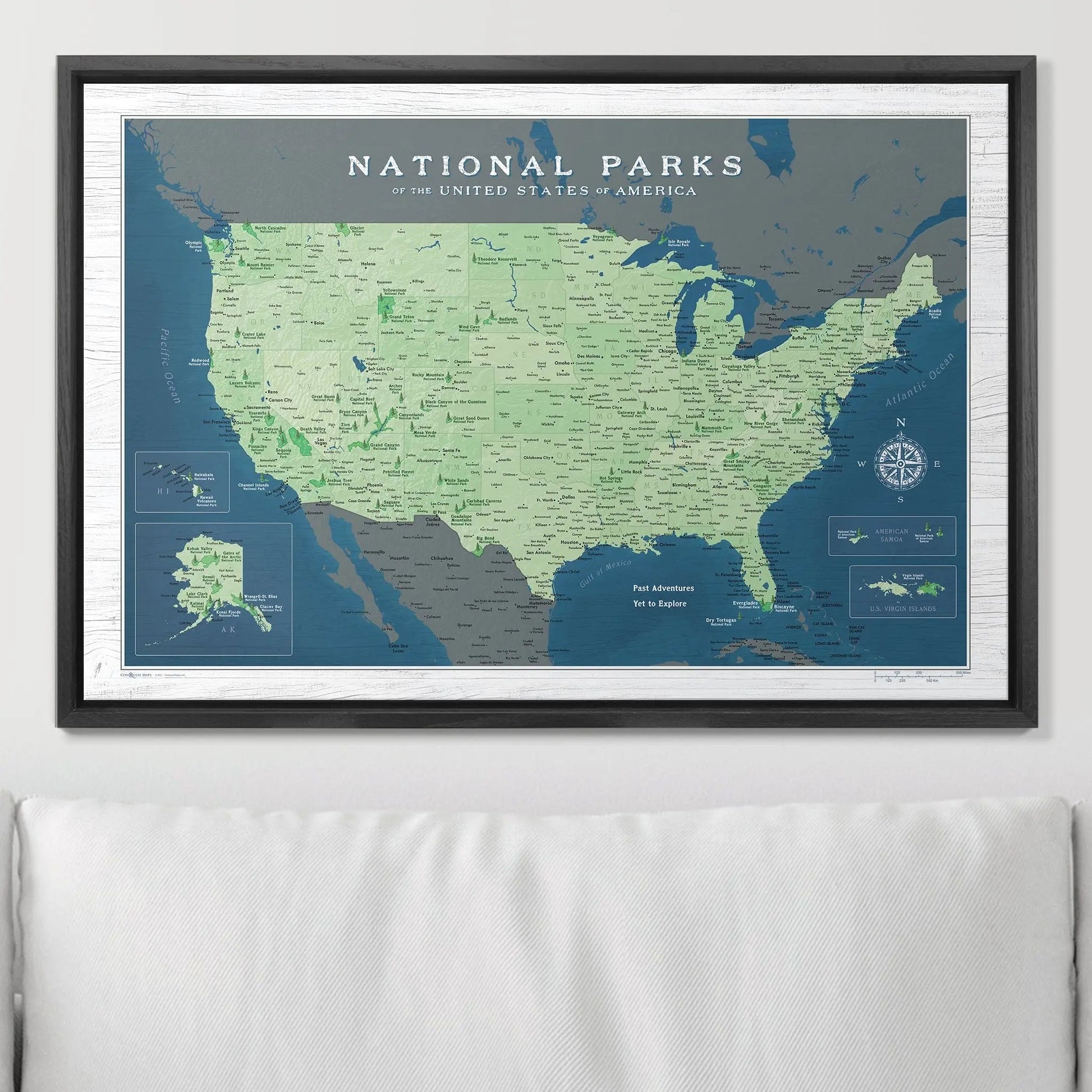 National Parks Push Pin Map Pin Board - Pins Included! - Wander Together Outfitters