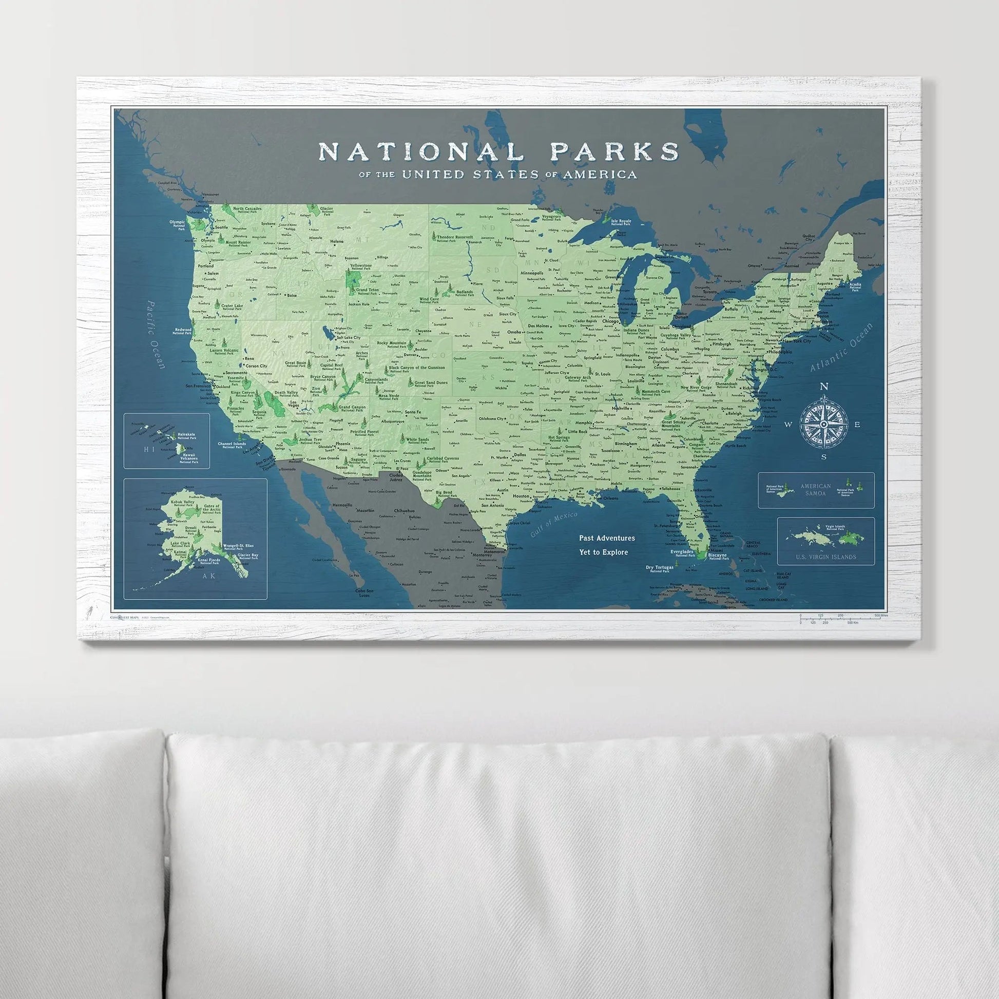 National Parks Push Pin Map Pin Board - Pins Included! - Wander Together Outfitters