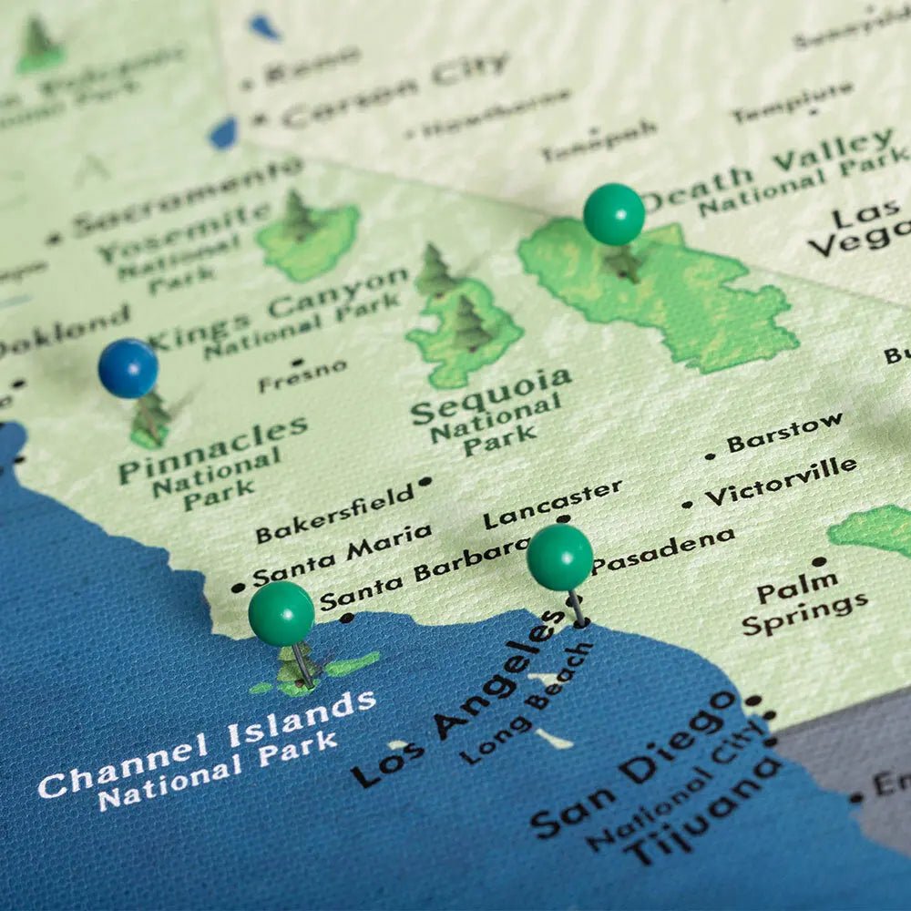 National Parks Push Pin Map Pin Board - Pins Included! - Wander Together Outfitters