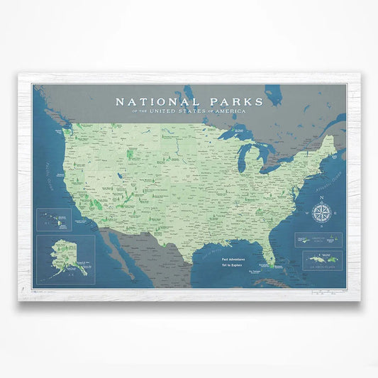 National Parks Push Pin Map Pin Board - Pins Included! - Wander Together Outfitters