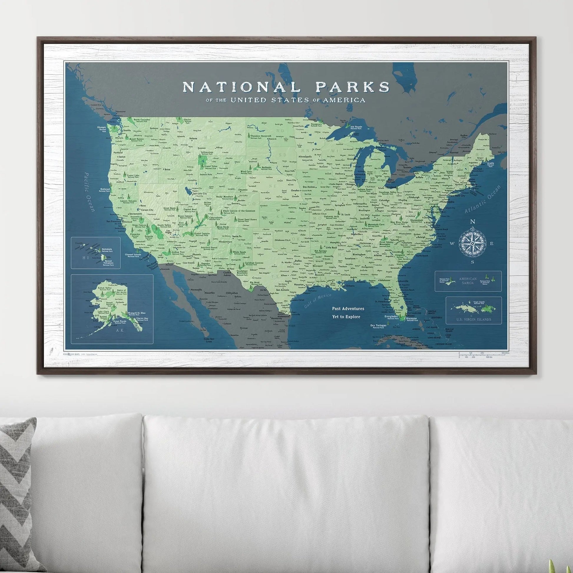 National Parks Push Pin Map Pin Board - Pins Included! - Wander Together Outfitters