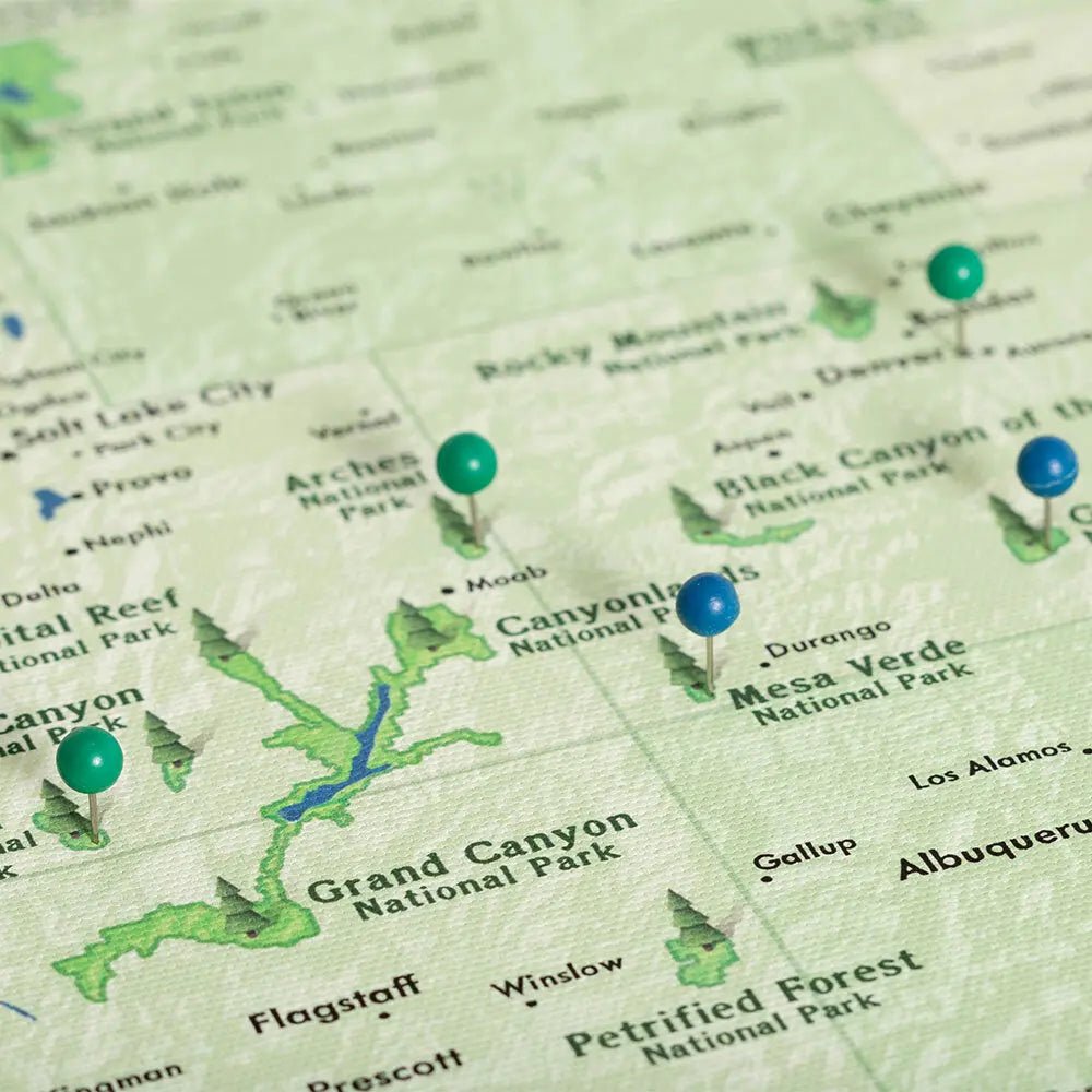 National Parks Push Pin Map Pin Board - Pins Included! - Wander Together Outfitters