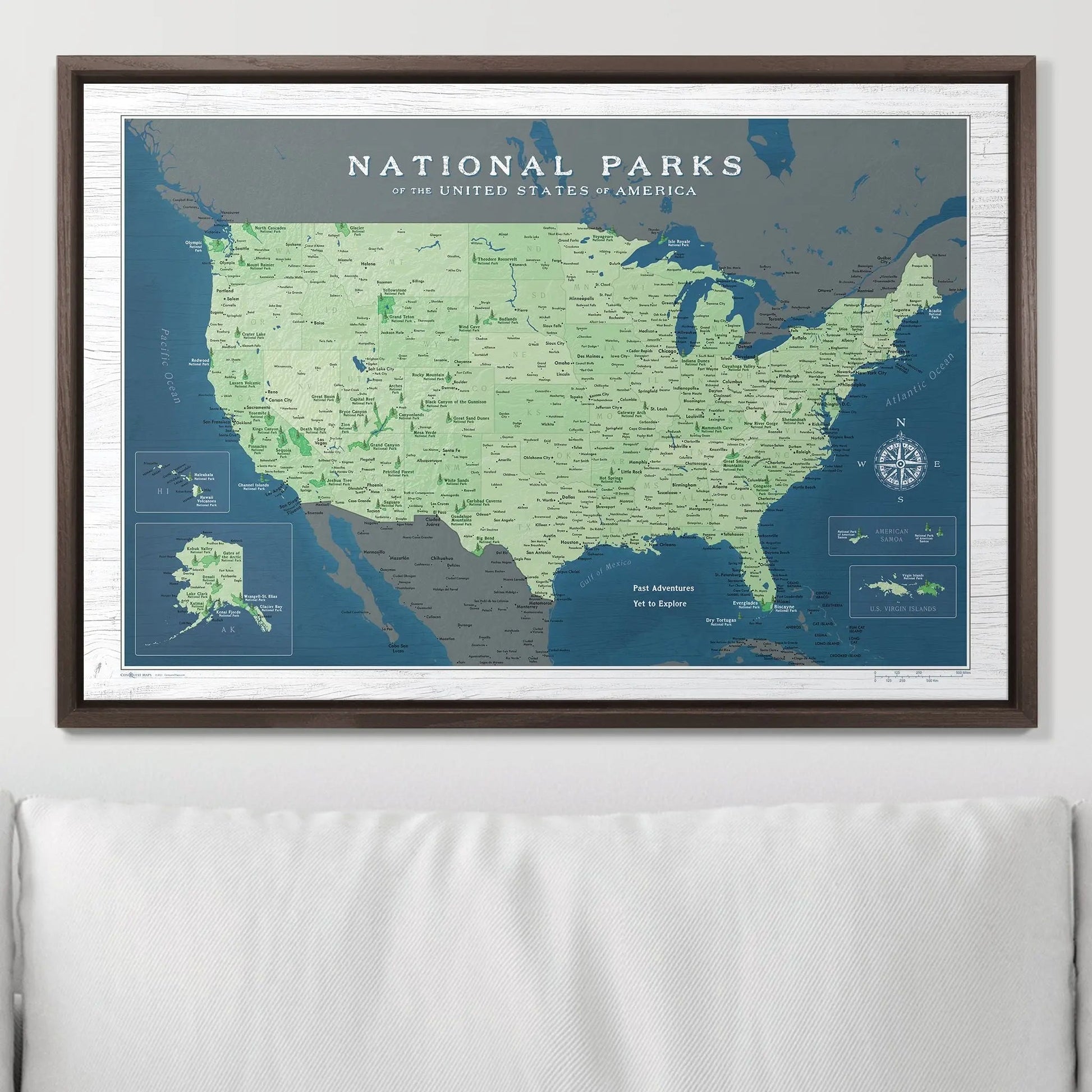 National Parks Push Pin Map Pin Board - Pins Included! - Wander Together Outfitters