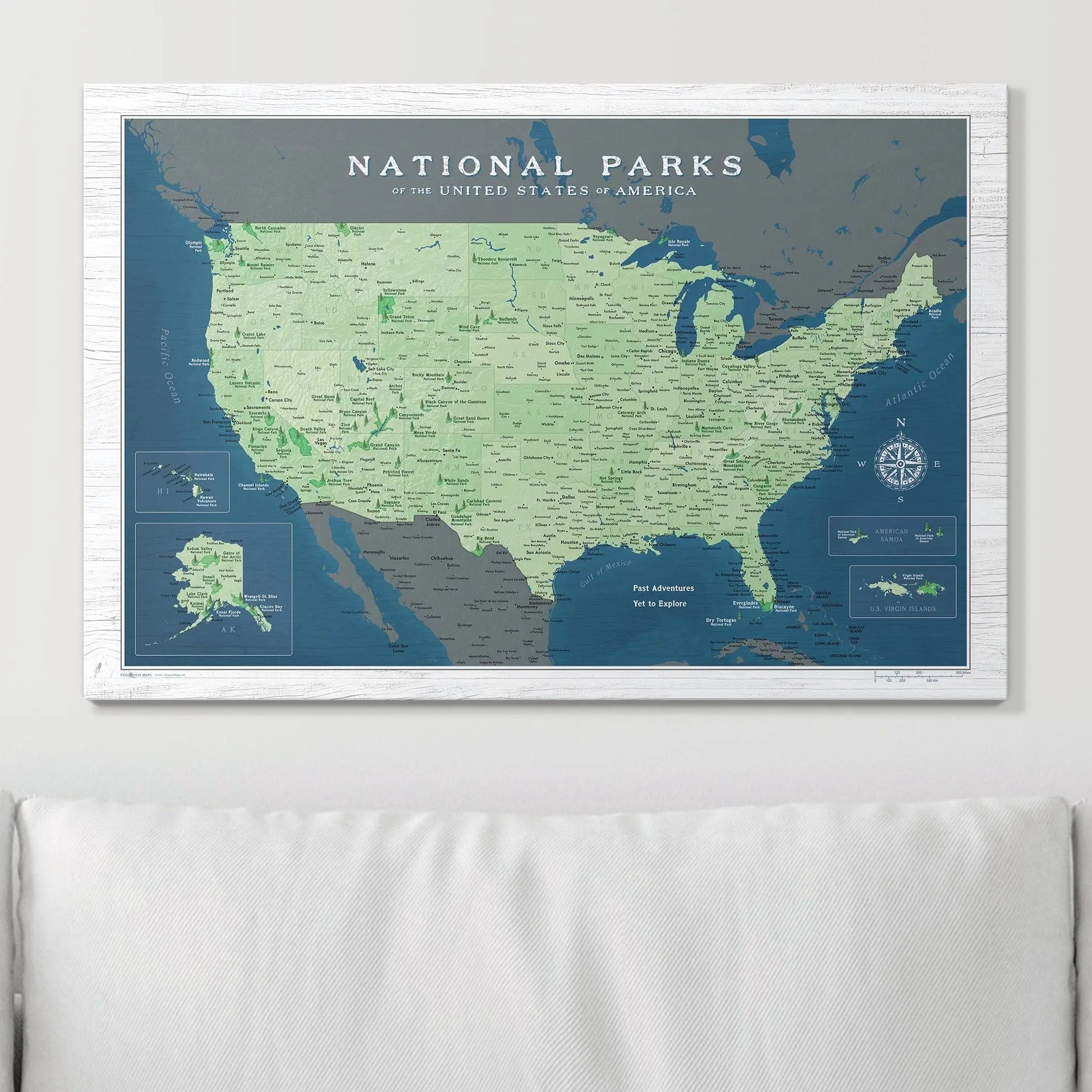 National Parks Push Pin Map Pin Board - Pins Included! - Wander Together Outfitters