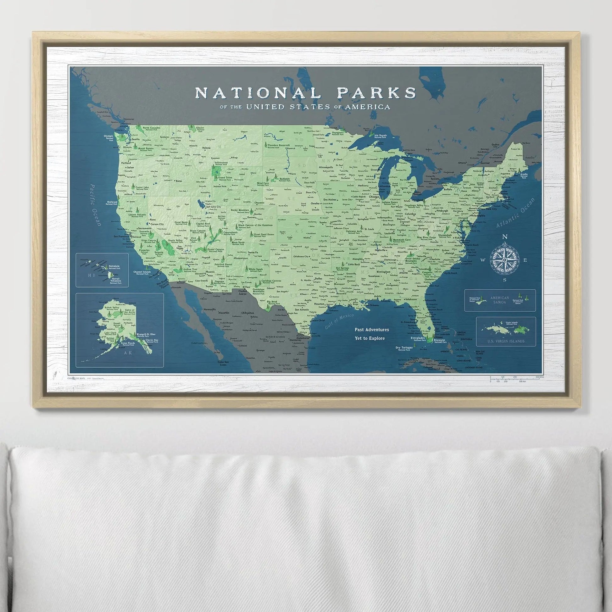 National Parks Push Pin Map Pin Board - Pins Included! - Wander Together Outfitters
