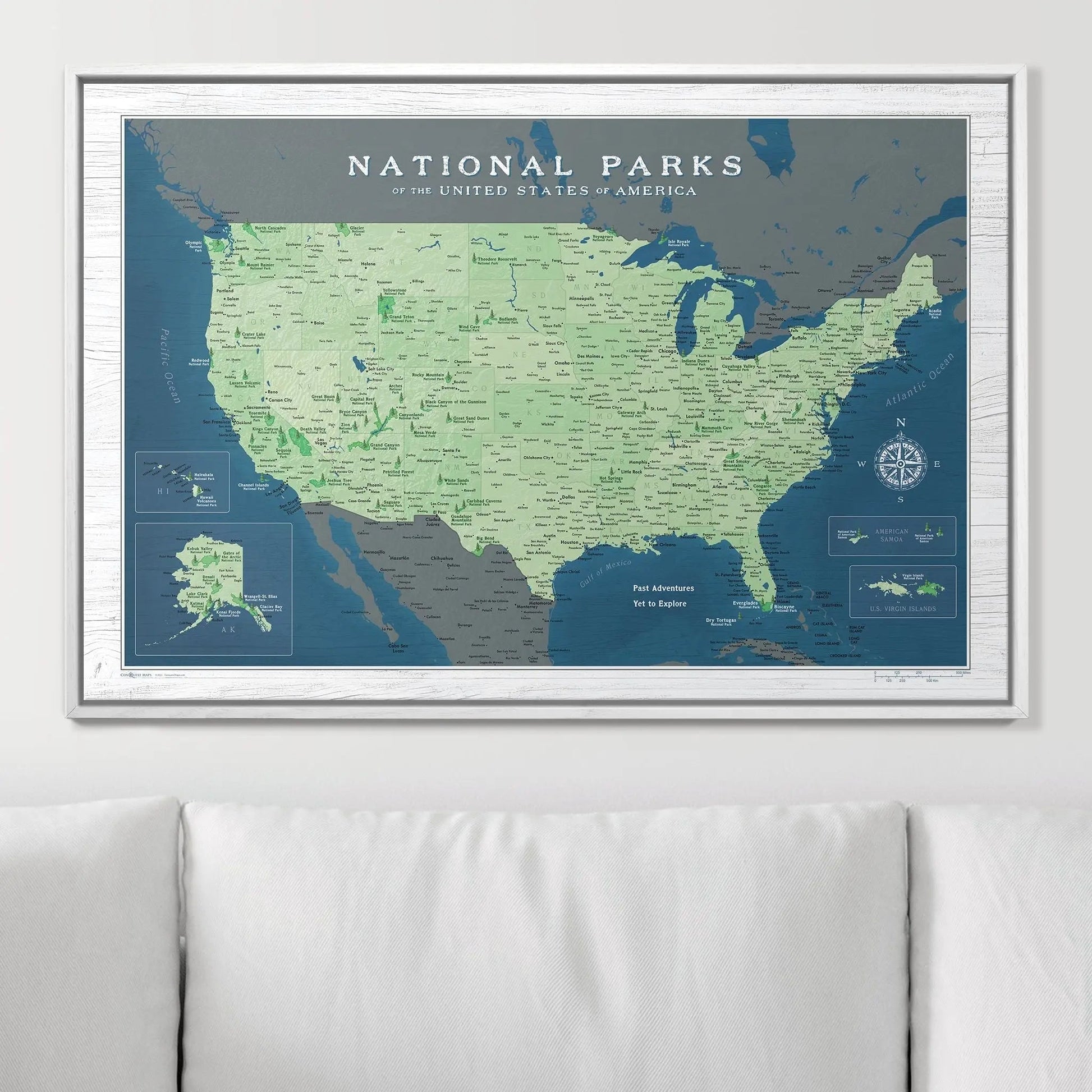 National Parks Push Pin Map Pin Board - Pins Included! - Wander Together Outfitters