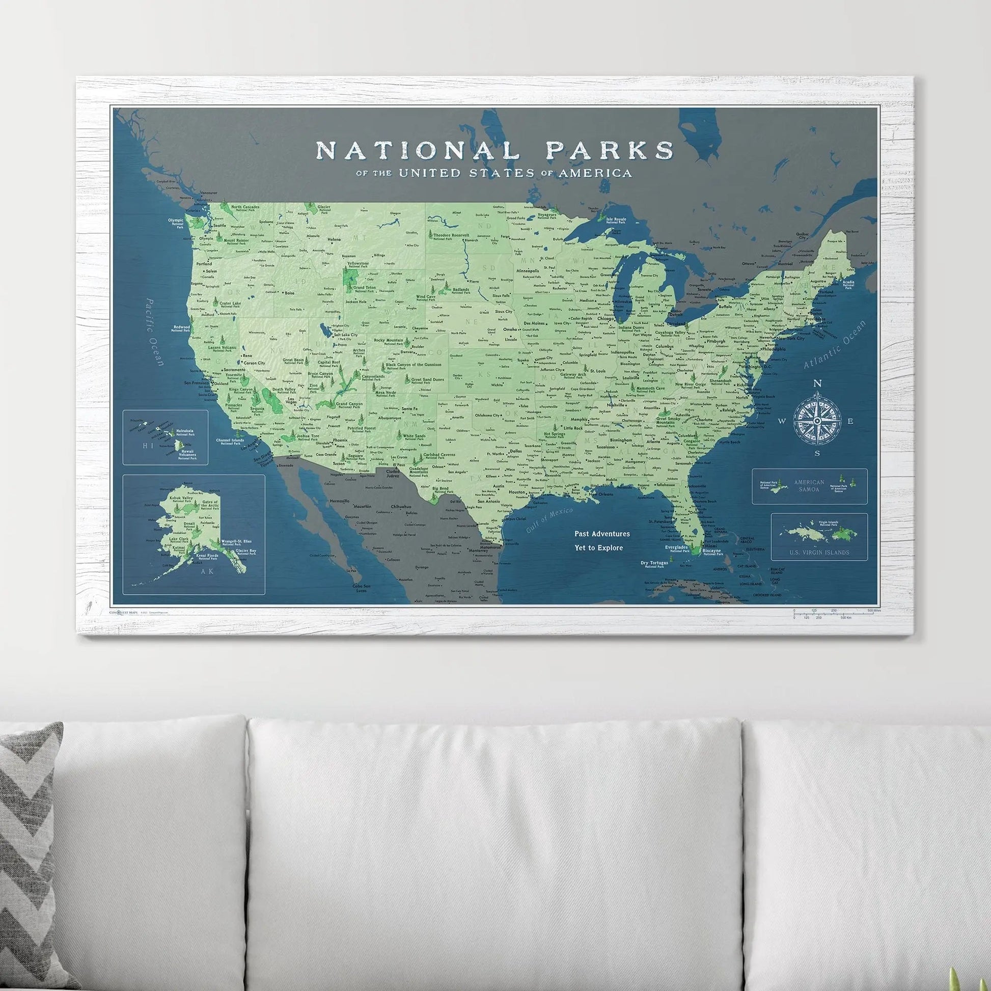 National Parks Push Pin Map Pin Board - Pins Included! - Wander Together Outfitters
