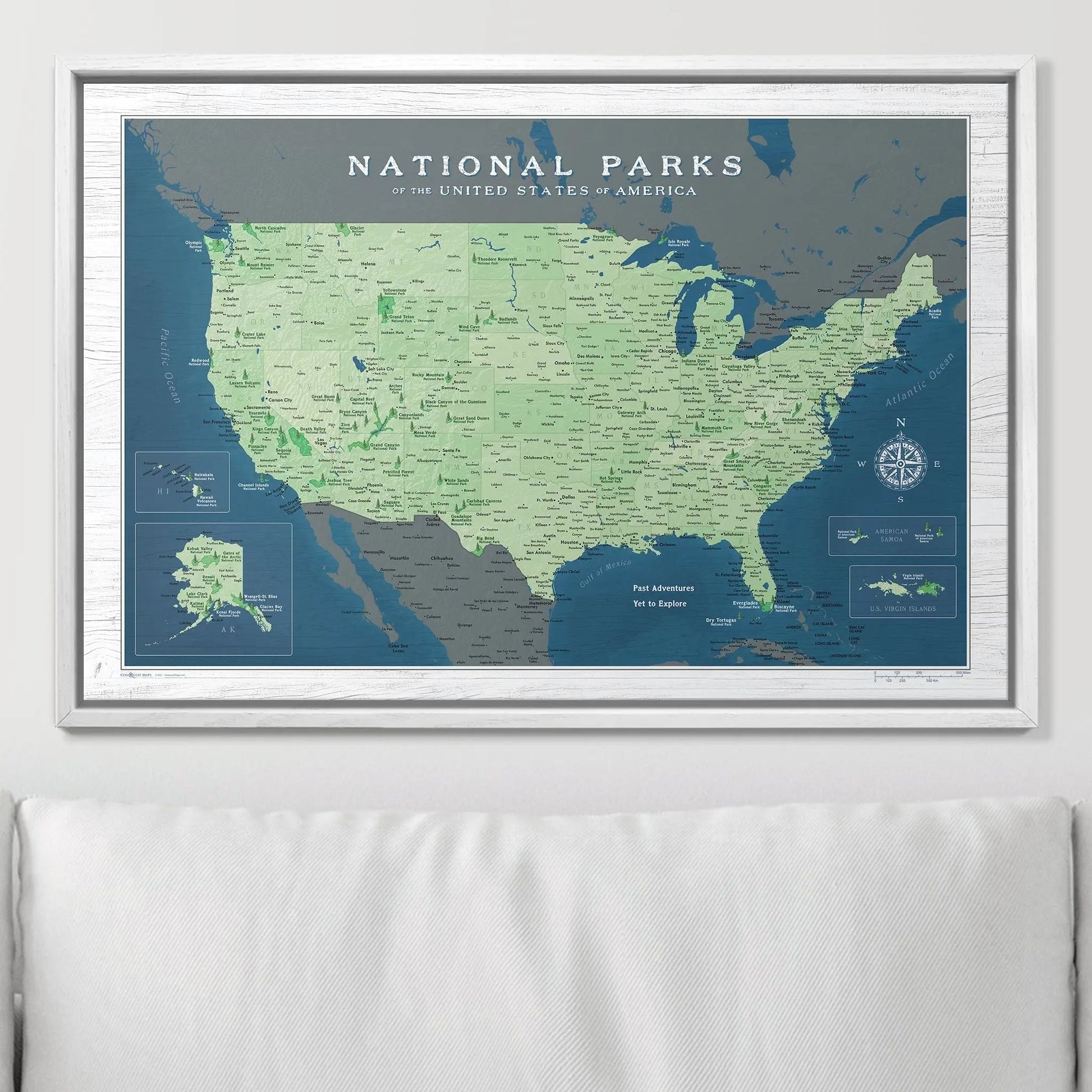 National Parks Push Pin Map Pin Board - Pins Included! - Wander Together Outfitters