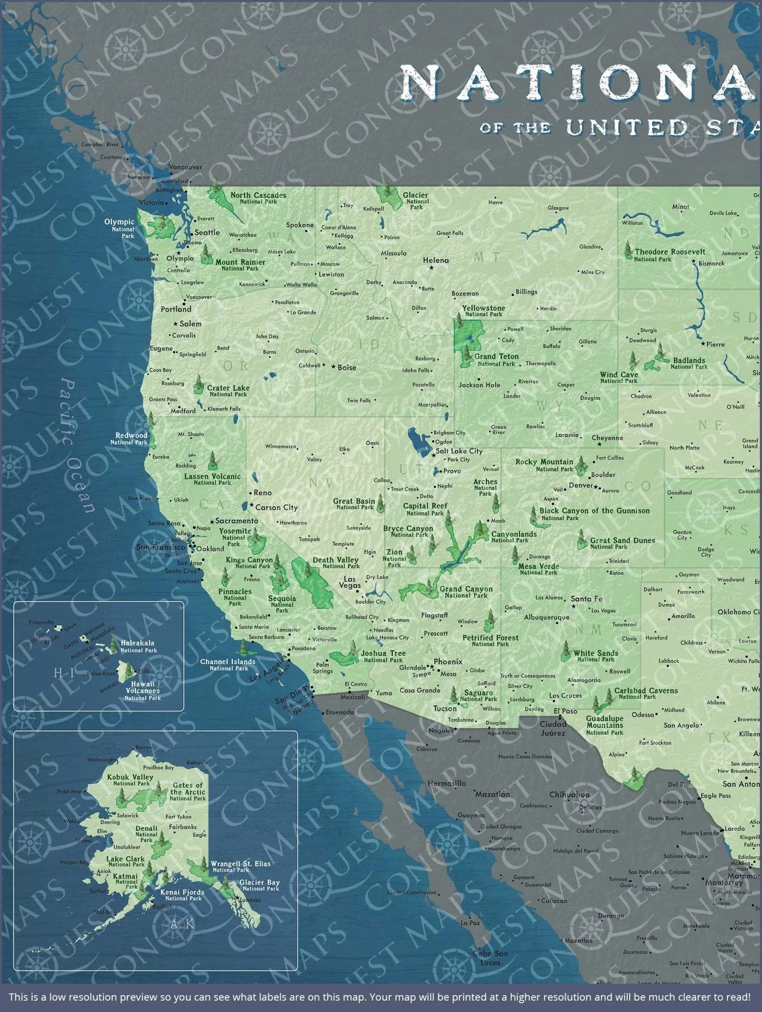 National Parks Push Pin Map Pin Board - Pins Included! - Wander Together Outfitters