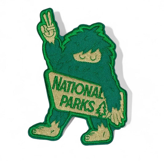 National Parks Sasquatch Bigfoot Large Iron On Patch - Wander Together Outfitters