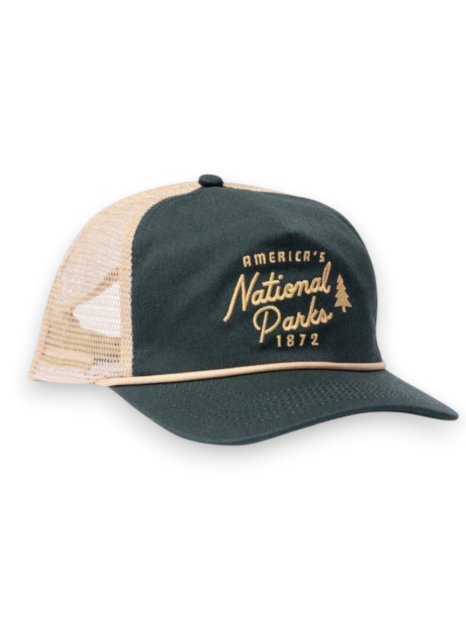National Parks Unisex Trucker Snapback Caps (Cream or Spruce Green) - Wander Together Outfitters