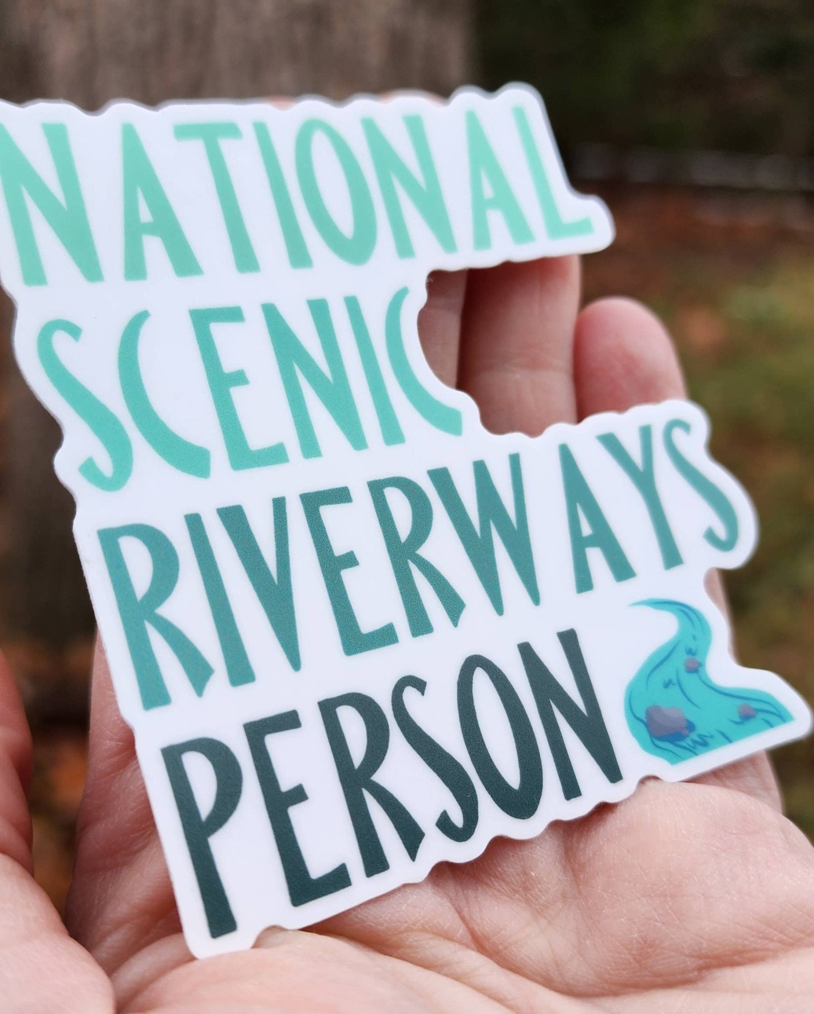 “National Scenic Riverway Person” Vinyl Sticker - Wander Together Outfitters