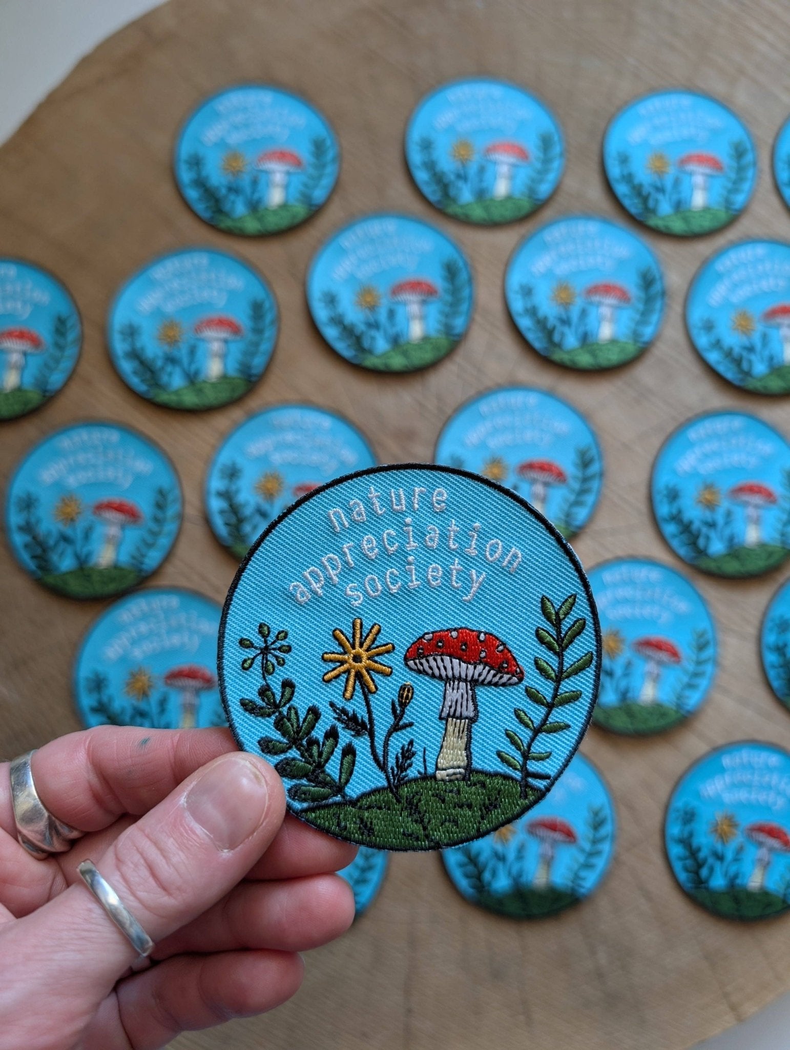 "Nature Appreciation Society" 3" Iron On Embroidered Patch - Wander Together Outfitters