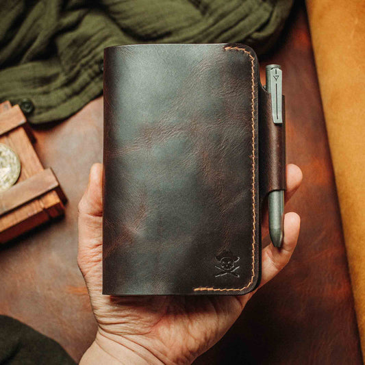 Navigator Field Notes Cover – Leather EDC Journal Holder - Wander Together Outfitters