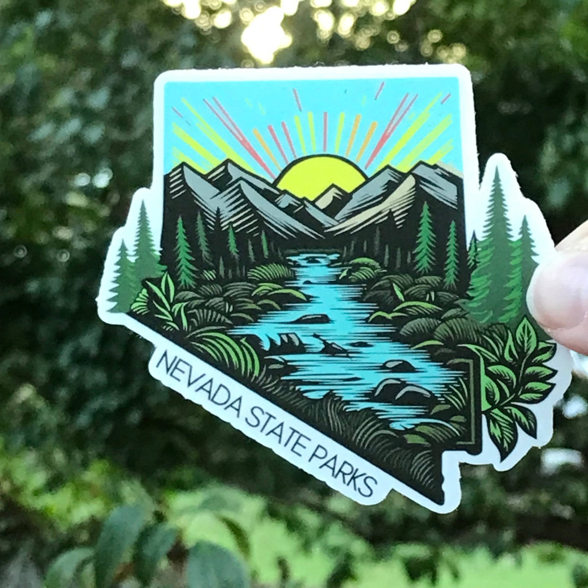 Nevada State Parks Waterfalls 3" Vinyl Sticker - Wander Together Outfitters