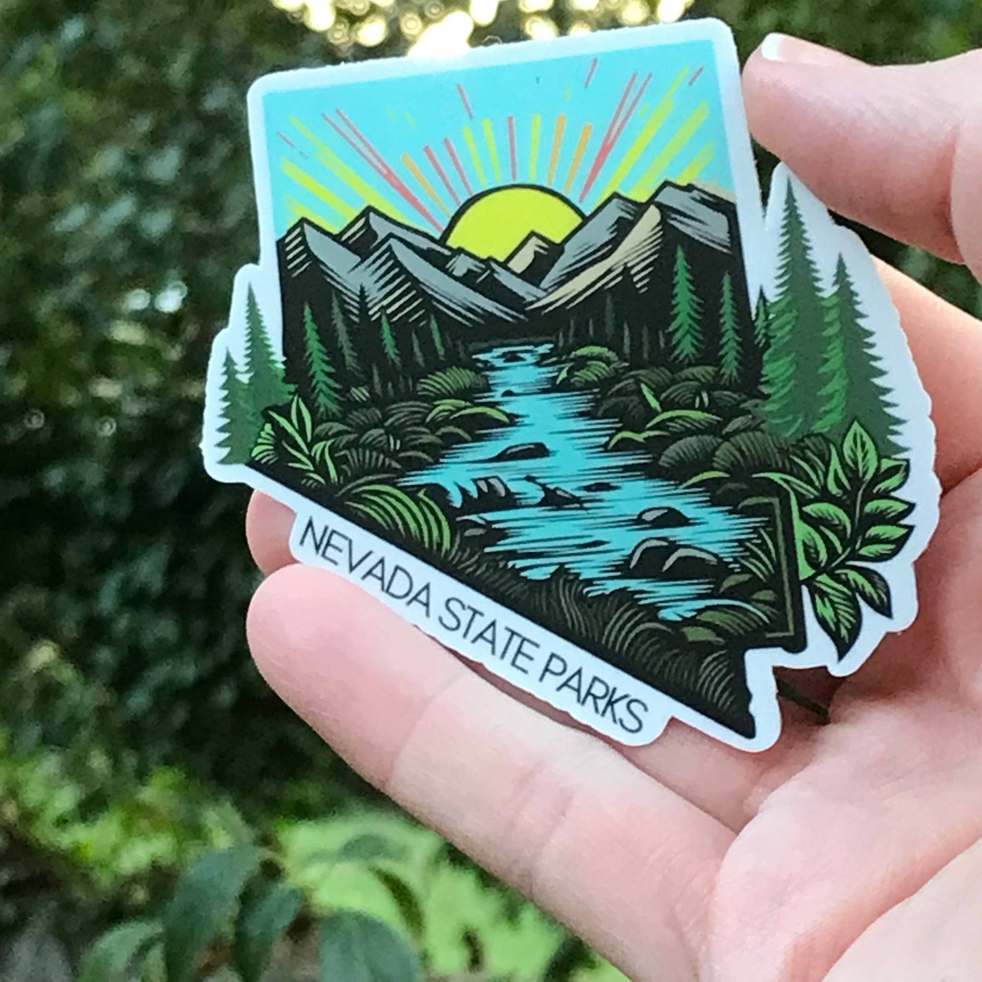 Nevada State Parks Waterfalls 3" Vinyl Sticker - Wander Together Outfitters