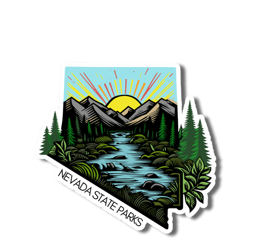 Nevada State Parks Waterfalls 3" Vinyl Sticker - Wander Together Outfitters