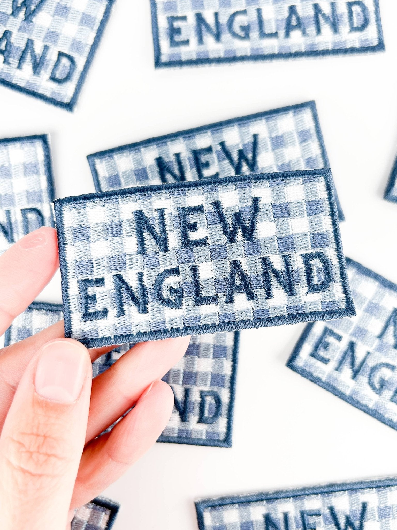 "New England" Large Gingham Patch - Wander Together Outfitters