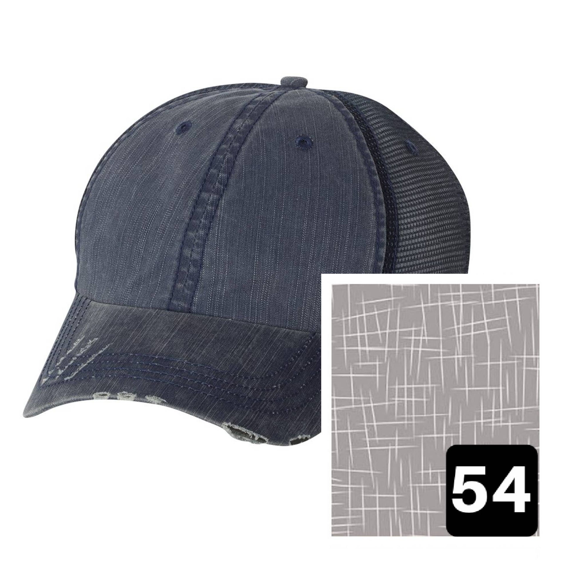 New Hampshire Hat - Distressed Navy Hat - Many Fabrics - Wander Together Outfitters