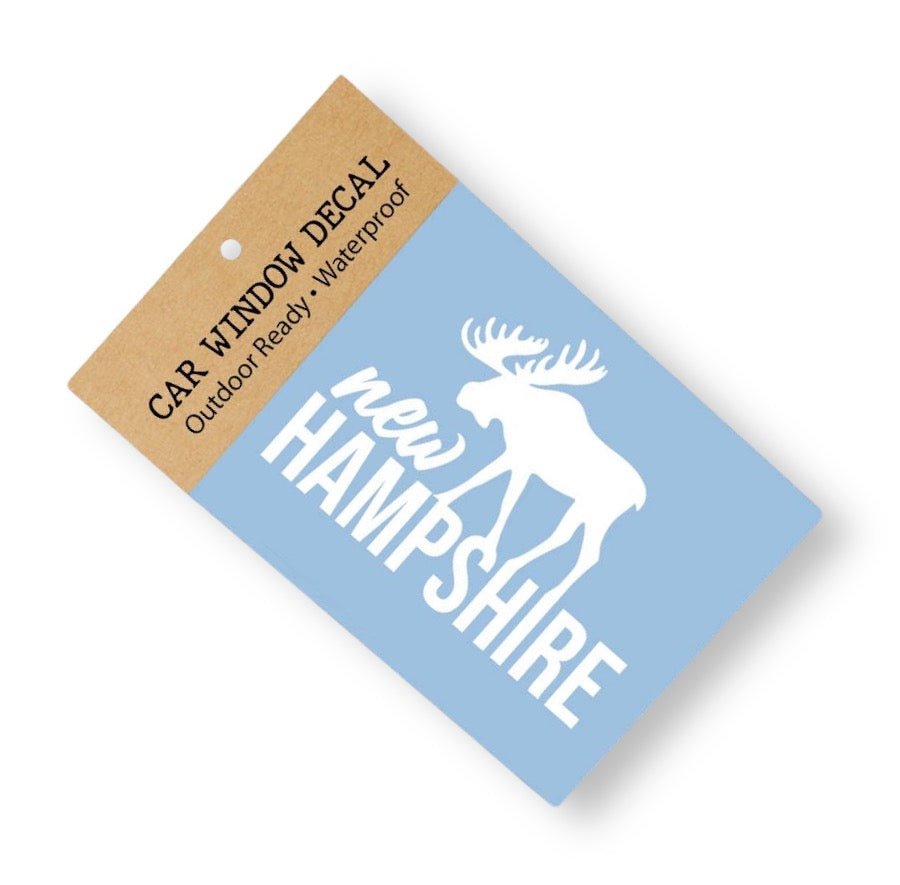 “New Hampshire” Moose Vinyl Car Window Decal - Wander Together Outfitters