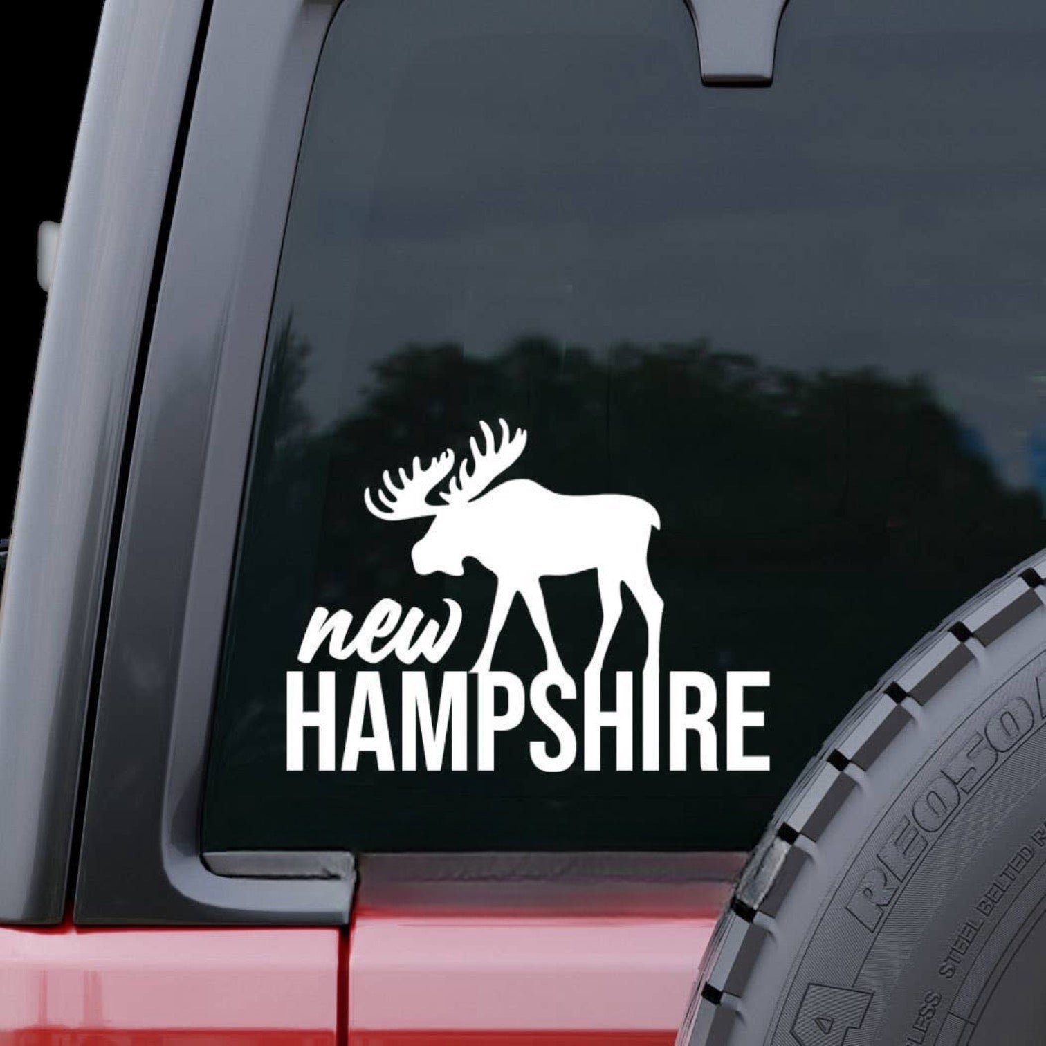 “New Hampshire” Moose Vinyl Car Window Decal - Wander Together Outfitters