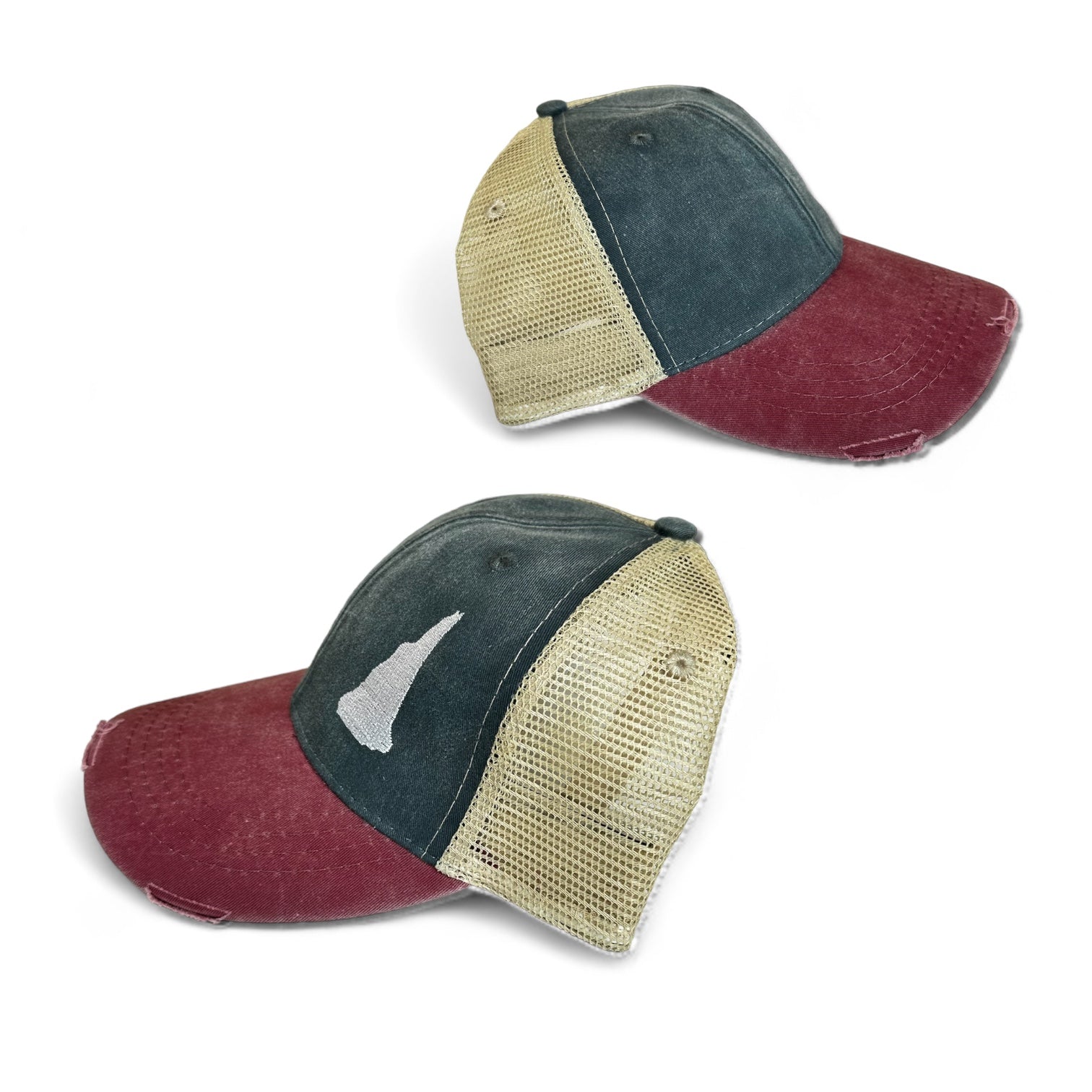 New Hampshire Off Center Distressed Hat - Wander Together Outfitters