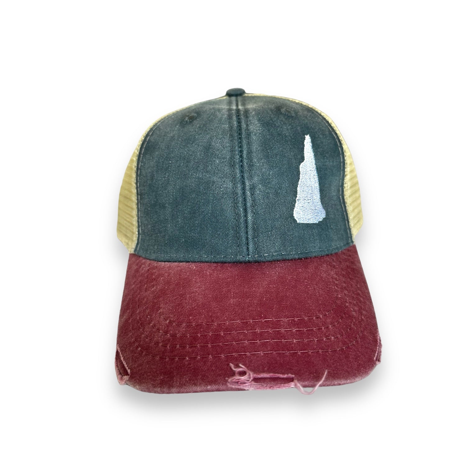 New Hampshire Off Center Distressed Hat - Wander Together Outfitters
