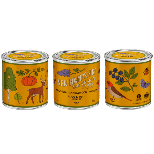 New Hampshire State Candle (Magnolia, Sandalwood, Vanilla) - Wander Together Outfitters
