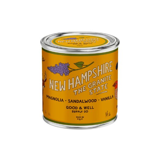 New Hampshire State Candle (Magnolia, Sandalwood, Vanilla) - Wander Together Outfitters