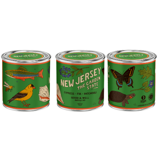 New Jersey State Candle (Cypress, Fir, Patchouli) - Wander Together Outfitters