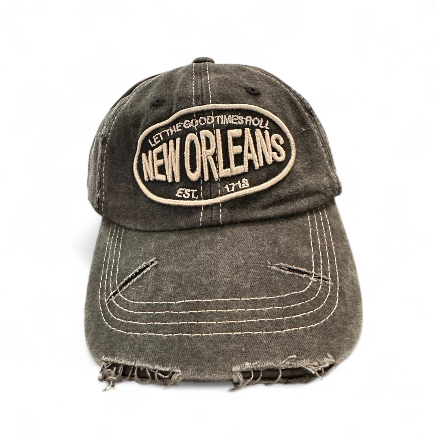 New Orleans Fleur Cap or New Orleans Embroidered Unisex Cap - Wander Together Outfitters