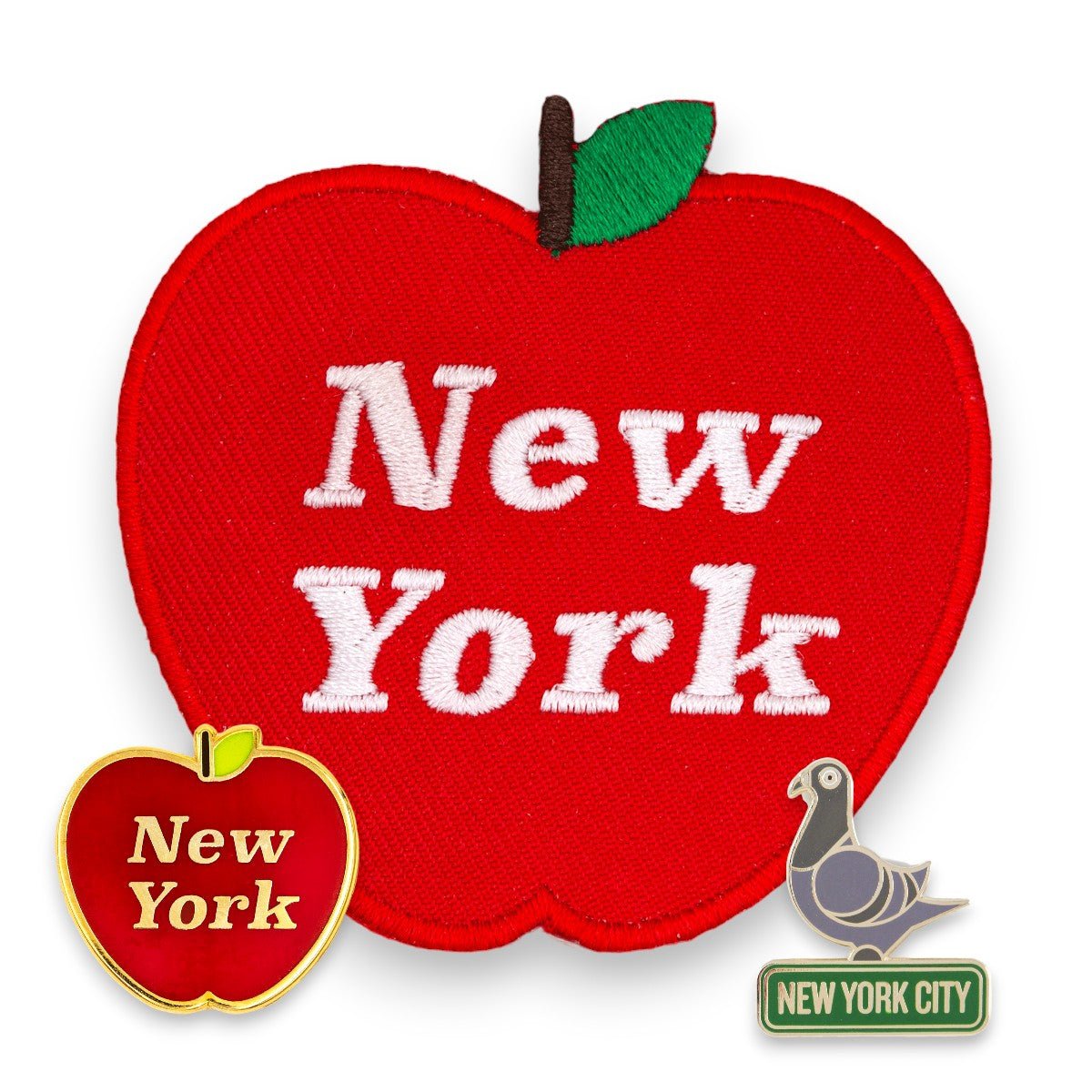 "New York" NYC Apple Enamel Pin - Wander Together Outfitters