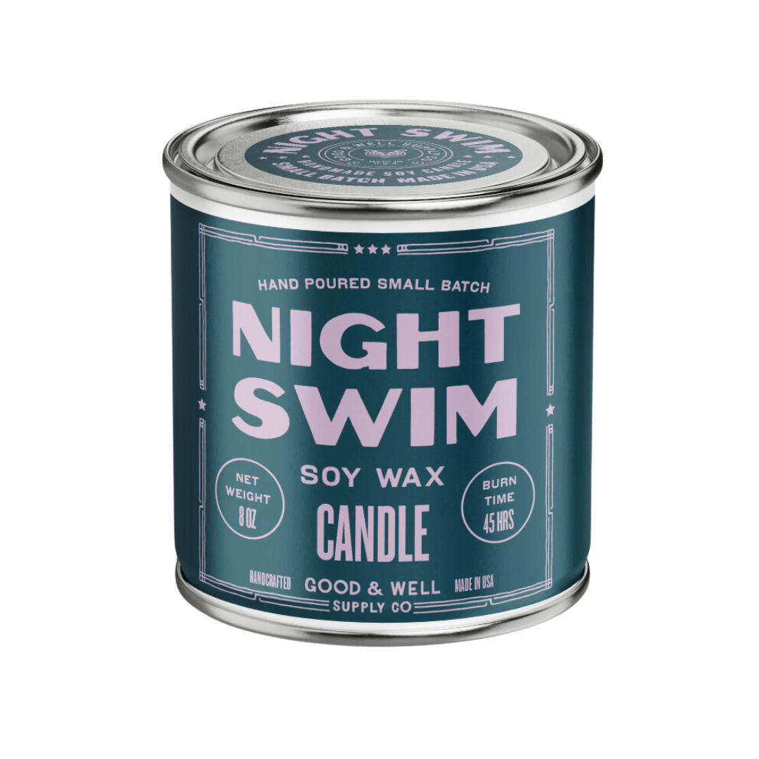 Night Swim Happy Place Candle (Ozone, Plum, Sandalwood,Musk) - Wander Together Outfitters