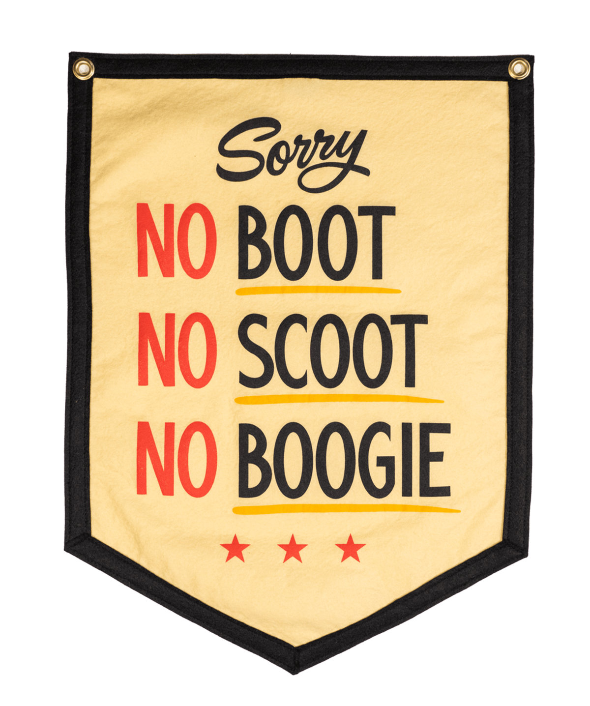 No Boot No Scoot No Boogie Camp Flag - Wander Together Outfitters